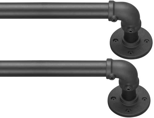 Industrial Curtain Rods: Higswor Blackout Curtain Rods 2 Pack