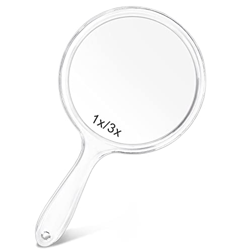 Double-Sided Handheld Mirror with Handle Pack