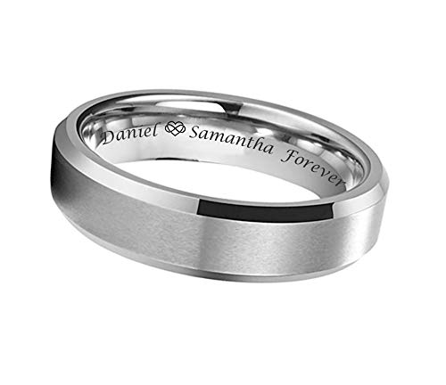 Personalized Men's Brushed Center Ring