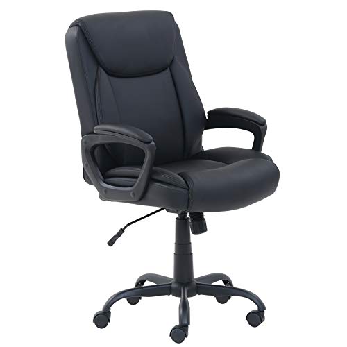 Amazon Basics Puresoft PU Padded Mid-Back Office Chair