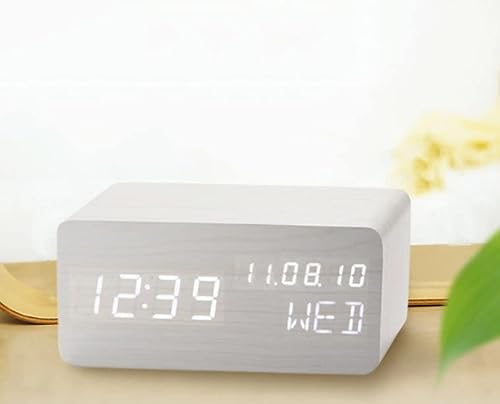 Pokanic Wood Digital Alarm Clock - Stylish and Functional
