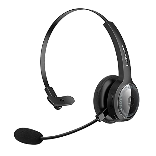 LEVN Bluetooth Headset - Noise Cancelling Wireless Headset for Trucker/Remote Work/Online Class/Zoom