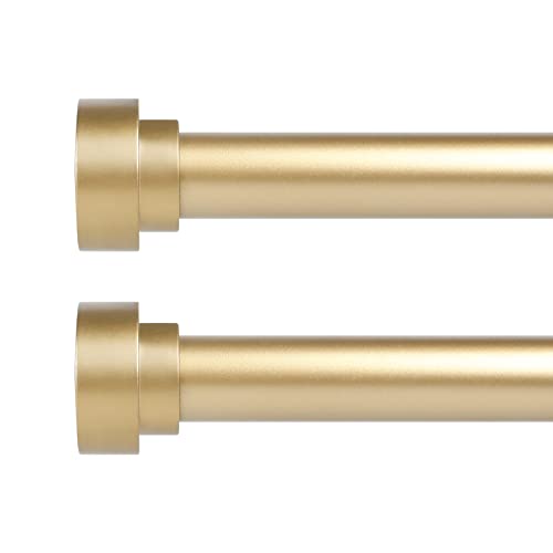 Heavy Duty Gold Curtain Rods - 2 Pack