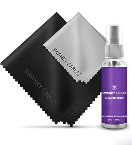 Swanky Screen Cleaner Kit: Electronics Spray & Microfiber Cloth