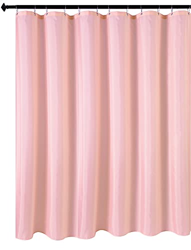 Pink Water Resistant Fabric Shower Curtain Liner