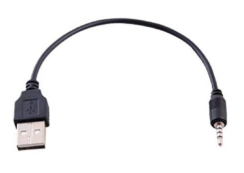 Zimrit 2.5mm AUX Audio Jack to USB 2.0 Charge Cable Adapter