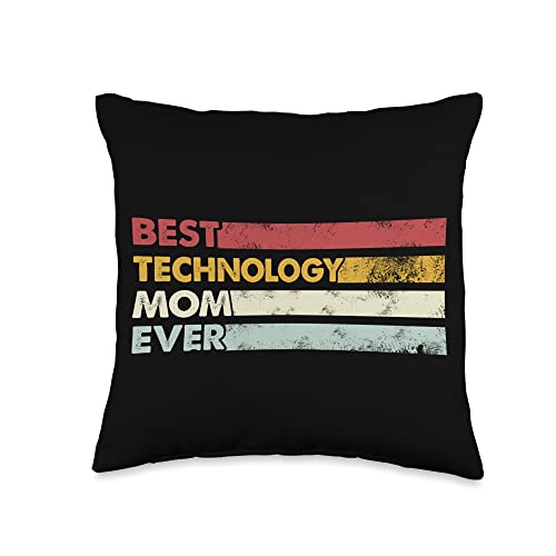 Retro Technology Gift for Women & Mom Throw Pillow