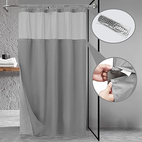 N&Y HOME Stall Waffle Shower Curtain Set