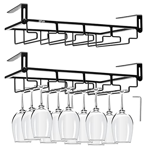 Adjustable Wine Glass Rack Under Cabinet