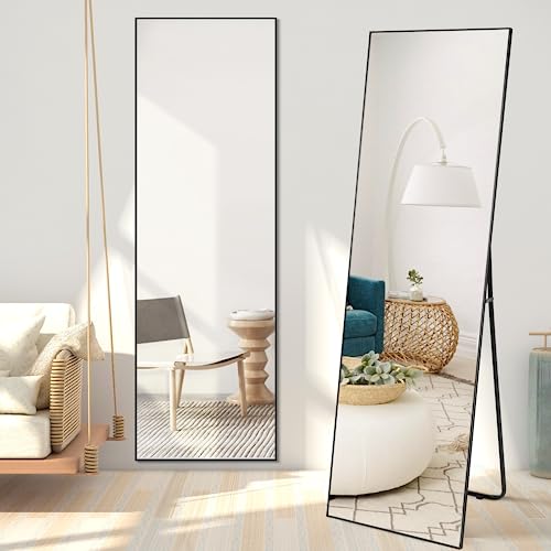 ENJOYBASICS Full Length Mirror with Stand, Large Full Size Body Mirror