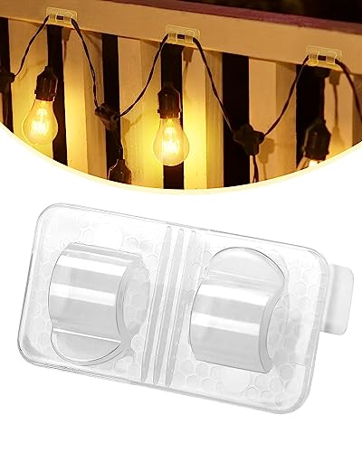 Outdoor String Lights Clear Hooks - 50 Pack