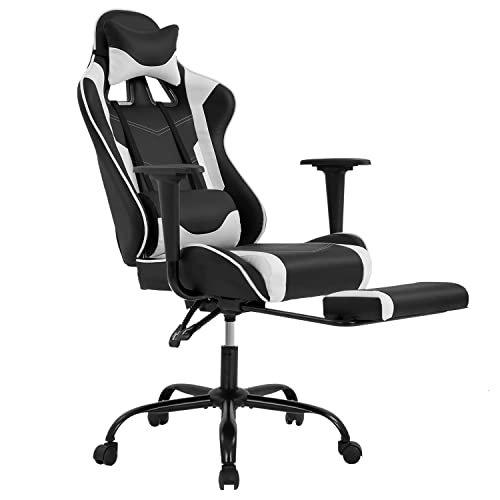 BestOffice Ergonomic Gaming Chair with Lumbar Support and Footrest