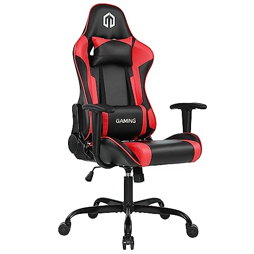 GOTMINSI Gaming Chair with Adjustable Headrest and Lumbar Cushion