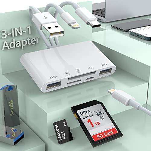 Apple MFi Certified SD TF Memory Card Reader