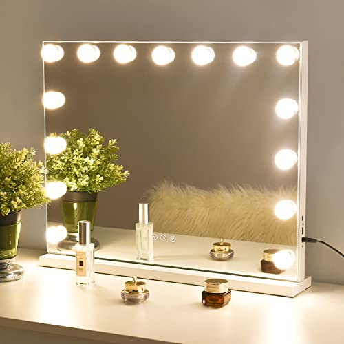 NeuType Lighted Vanity Mirror with Hollywood Style Lights