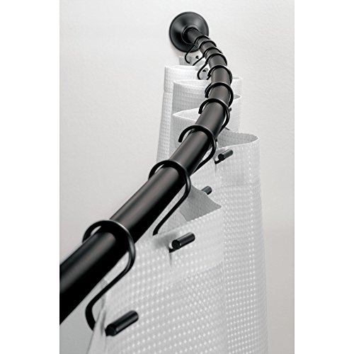 iDesign Curved Metal Shower Curtain Rod