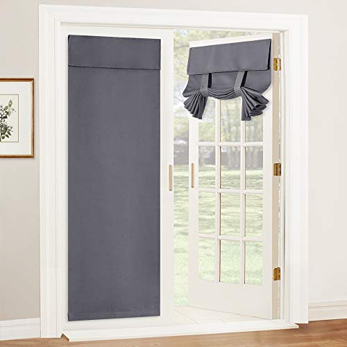RYB HOME Blackout Door Curtain - Privacy Thermal Insulated Tricia Door Window Curtains