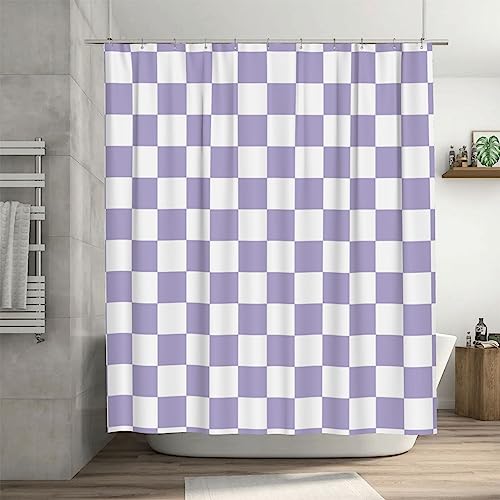 Ohocut Checkered Shower Curtain - Stylish and Durable Bathroom Decor
