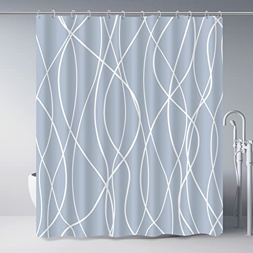Light Blue Shower Curtain for Bathroom
