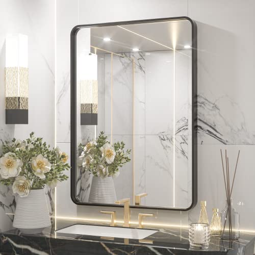 TETOTE Black Framed Mirrors for Bathroom