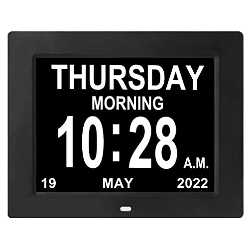 Digital Calendar Alarm Clock for Seniors with 12 Alarms