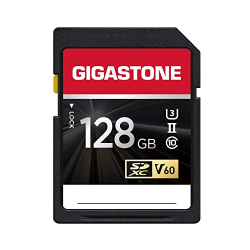 Gigastone 128GB SD Card UHS-II V60 U3 SDXC Memory Card