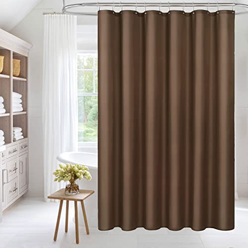 Brown Shower Curtain Liner for Rustic Vintage Bathroom Decor