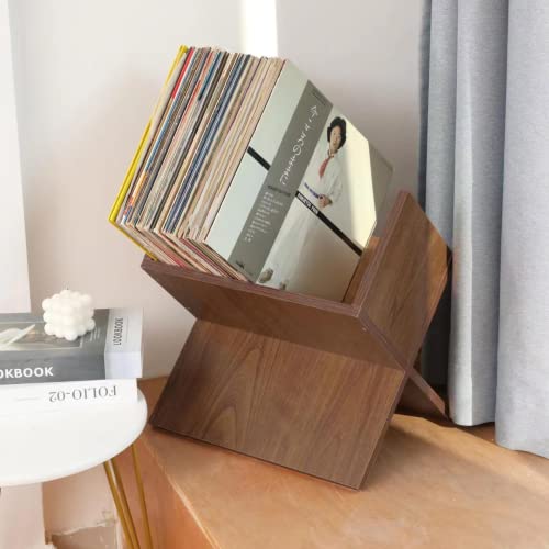 Wooden Vinyl Record Holder - LP Storage Rack