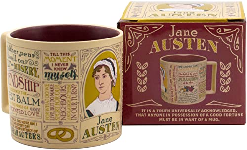Jane Austen Coffee Mug - Austen's Quotes and Depictions