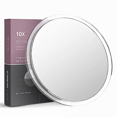 10X Magnifying Mirror with 3 Suction Cups