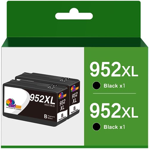 Clorisun 952 952XL Black Ink Cartridge Combo Pack Replacement for HP OfficeJet Pro 8710