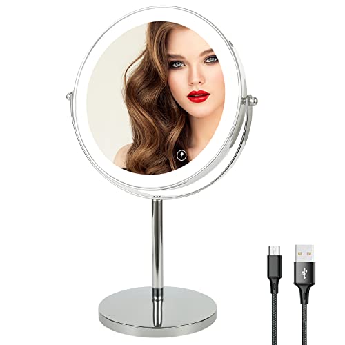 8" Lighted Magnifying Makeup Mirror
