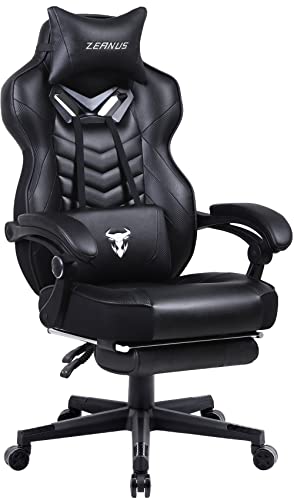 Adult Gaming Chair with Footrest and Massage
