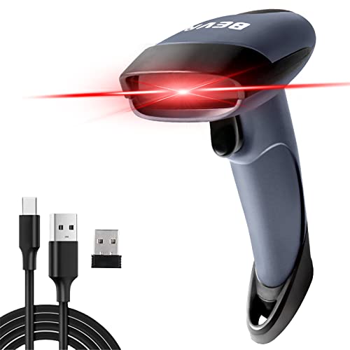 BEVA 2-in-1 Wireless Handheld Barcode Scanner