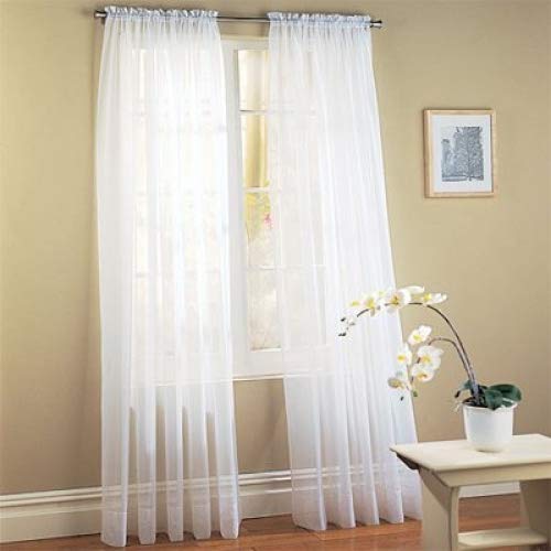Jasmine Linen 2 Piece Sheer Curtain Panel Set - Elegant and Affordable