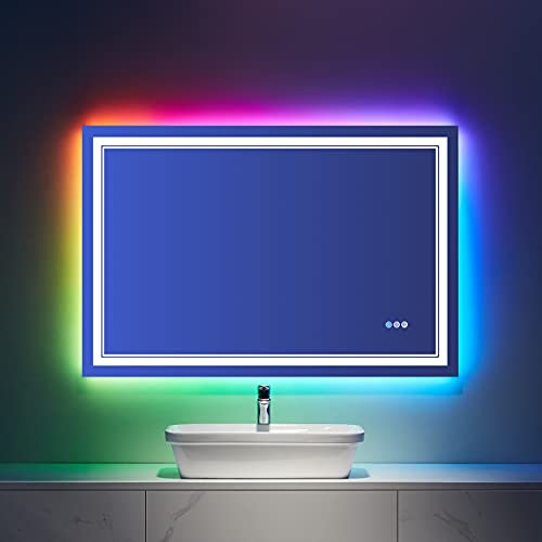 ISTRIPEMF LED Bathroom Mirror with RGB Lights
