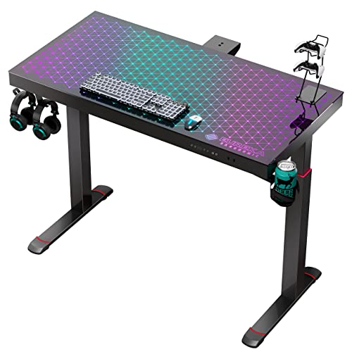 EUREKA ERGONOMIC Glass Gaming Standing Desk