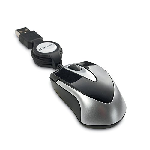 Verbatim USB Corded Mini Travel Optical Wired Mouse
