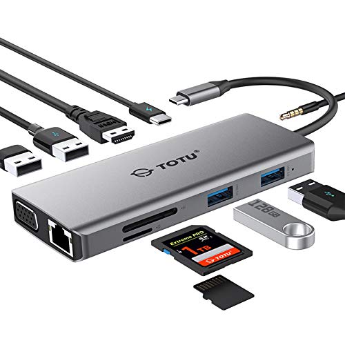 TOTU 11-in-1 USB C Hub: Extensive Connectivity and High-Speed Charging
