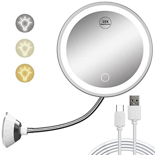 USB 10X Magnifying Mirror with Light