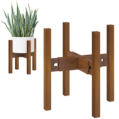 Adjustable Bamboo Plant Stand Indoor