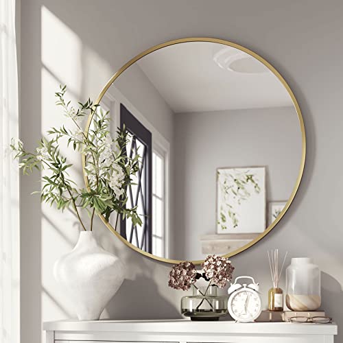 Barnyard Designs Gold Round Mirror