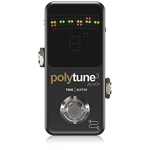 TC Electronic POLYTUNE 3 NOIR - Compact Tuner with Multiple Modes and Built-In BUFFER