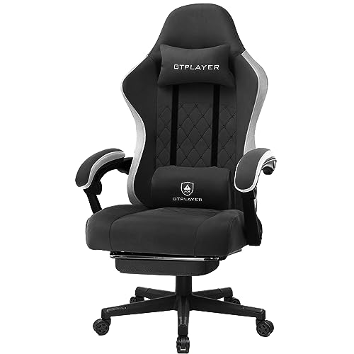 GTPLAYER Gaming Chair with Breathable Fabric and Lumbar Support