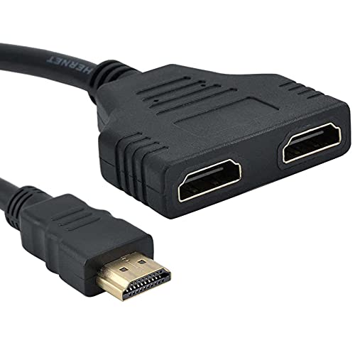 JacobsParts HDMI Port Splitter Cable - 1 Input 2 Output Adapter