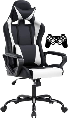 High-Back Ergonomic Gaming Chair - White