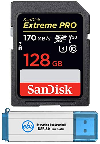 SanDisk Extreme Pro 128GB SD Card Bundle with Card Reader