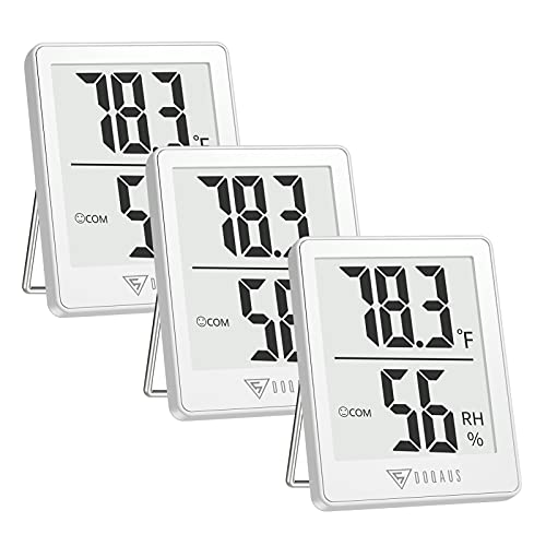 DOQAUS Indoor Thermometer [3 Packs], Digital Hygrometer
