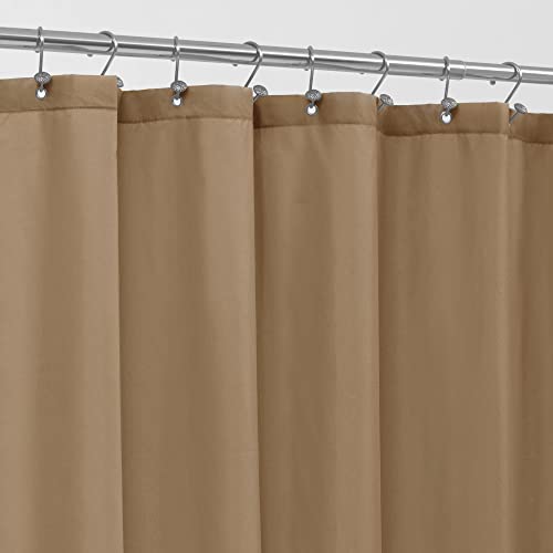 ALYVIA SPRING Coffee Brown Fabric Shower Curtain Liner