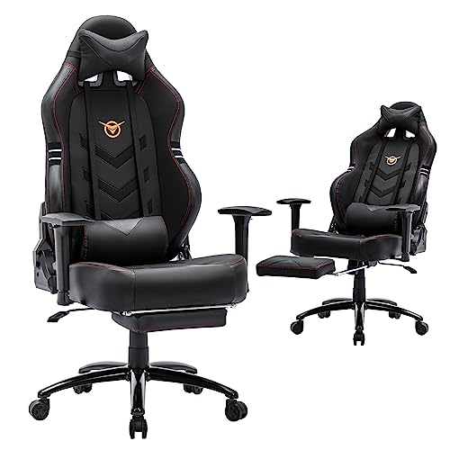 Big and Tall Gaming Chair with Footrest